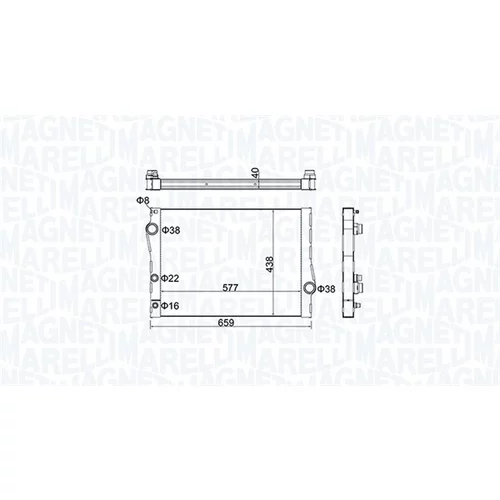 Chladič motora MAGNETI MARELLI 350213163500