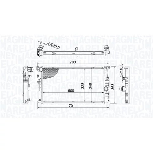 Chladič motora MAGNETI MARELLI 350213202400