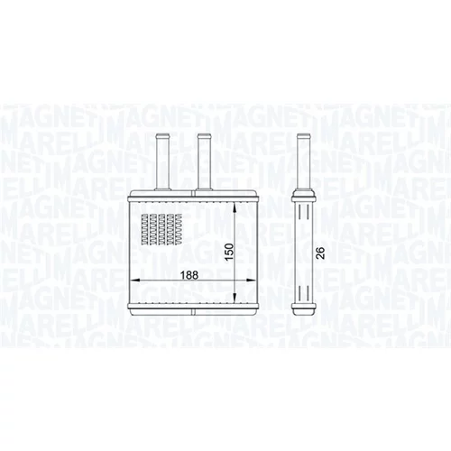 Výmenník tepla vnútorného kúrenia MAGNETI MARELLI 350218437000