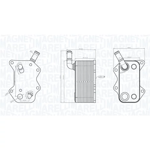 Chladič motorového oleja MAGNETI MARELLI 350300004600