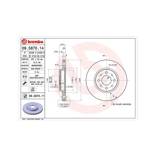 Brzdový kotúč MAGNETI MARELLI 360406021900