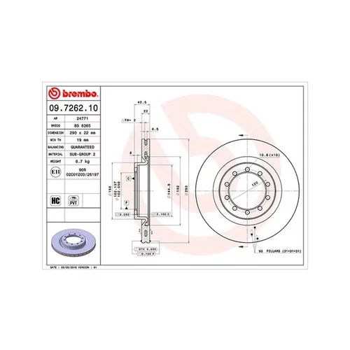 Brzdový kotúč MAGNETI MARELLI 360406044600