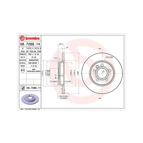 Brzdový kotúč MAGNETI MARELLI 360406050300