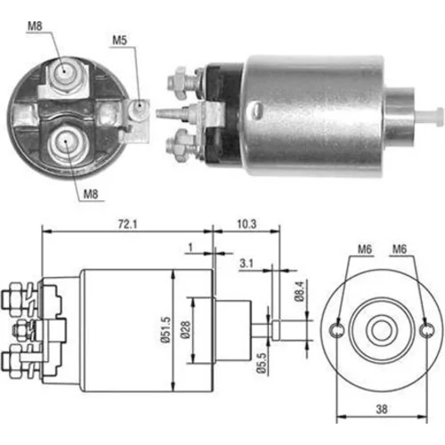 Elektromagnetický spínač pre štartér MAGNETI MARELLI 940113050396