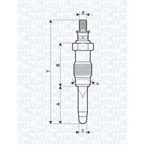 Žeraviaca sviečka MAGNETI MARELLI 062587001304