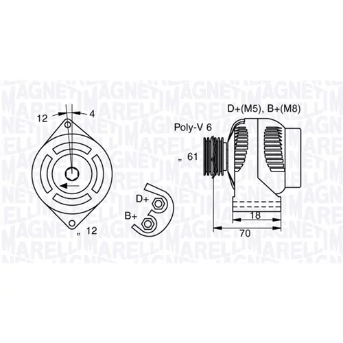 Alternátor MAGNETI MARELLI 063377005010