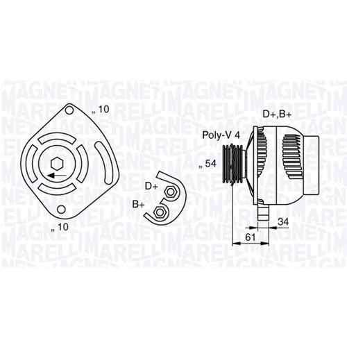 Alternátor MAGNETI MARELLI 063377030010