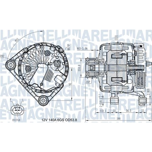 Alternátor MAGNETI MARELLI 063731406710