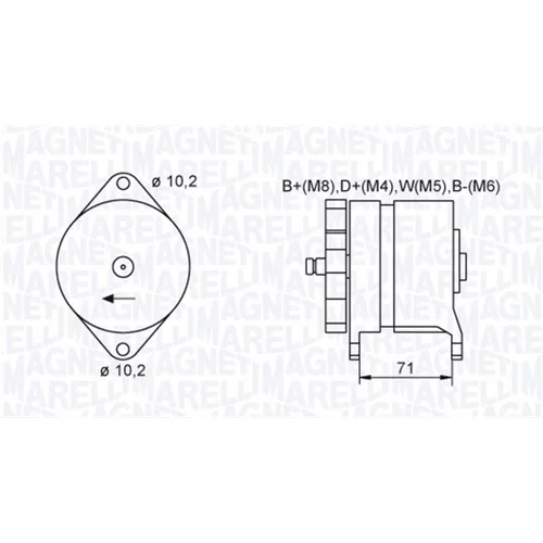 Alternátor MAGNETI MARELLI 063731438010