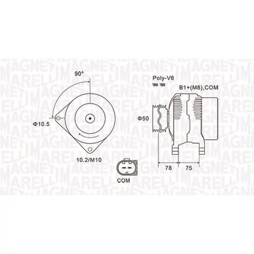 Alternátor MAGNETI MARELLI 063731825010