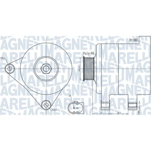 Alternátor MAGNETI MARELLI 063732000010