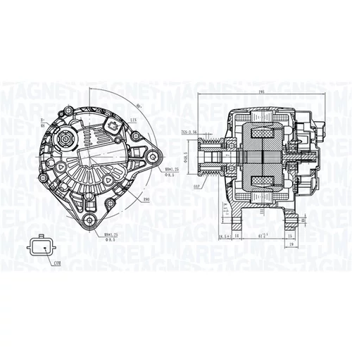 Alternátor MAGNETI MARELLI 063735356010