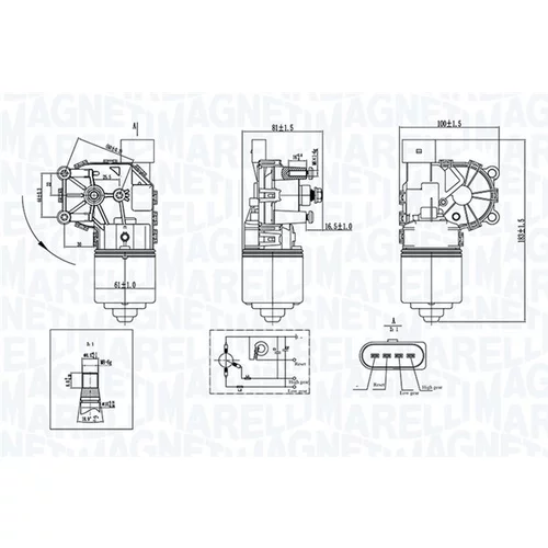 Motor stieračov 064375200010 (MAGNETI MARELLI) - obr. 1