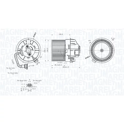 Vnútorný ventilátor MAGNETI MARELLI 069412247010 - obr. 1