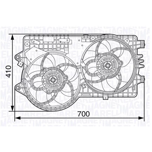 Ventilátor chladenia motora MAGNETI MARELLI 069422486010