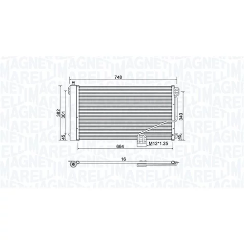 Kondenzátor klimatizácie MAGNETI MARELLI 350203738000