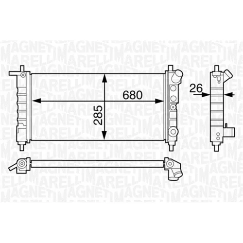 Chladič motora MAGNETI MARELLI 350213124400