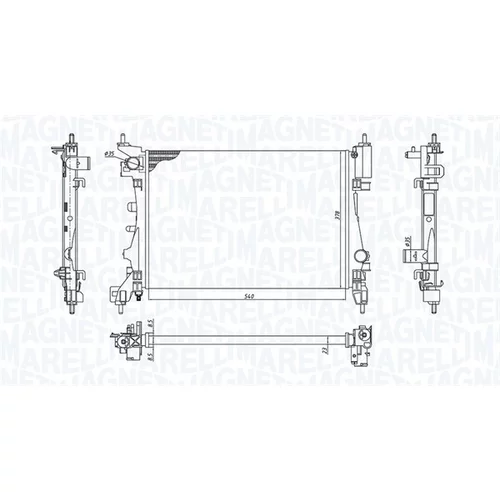 Chladič motora MAGNETI MARELLI 350213130100