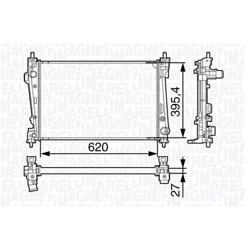 Chladič motora MAGNETI MARELLI 350213131200 - obr. 1