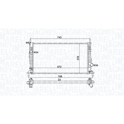 Chladič motora MAGNETI MARELLI 350213157400