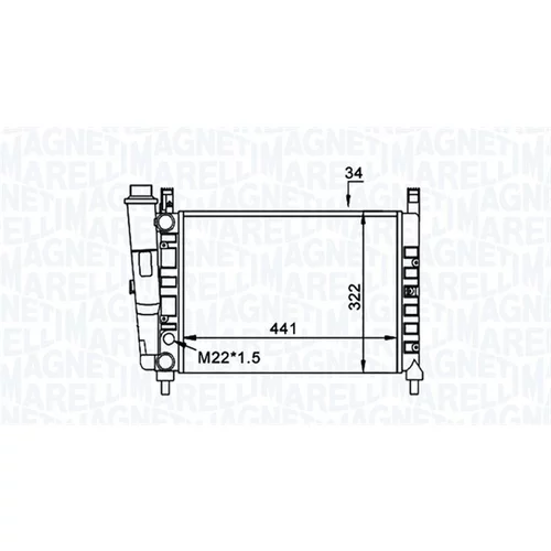 Chladič motora MAGNETI MARELLI 350213162300 - obr. 1