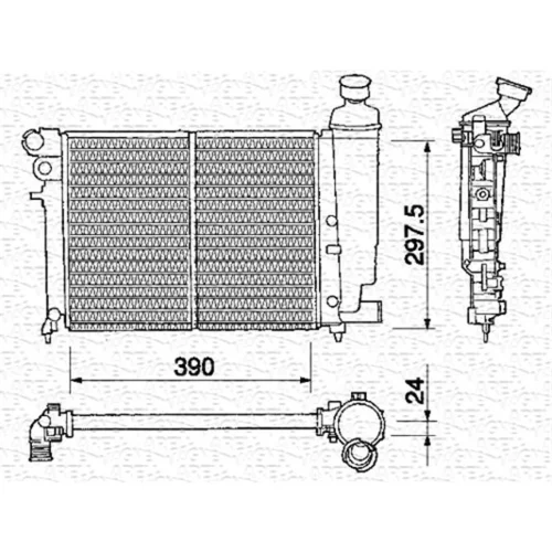 Chladič motora MAGNETI MARELLI 350213371000