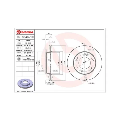 Brzdový kotúč MAGNETI MARELLI 360406030300