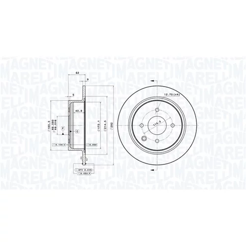 Brzdový kotúč MAGNETI MARELLI 360406117701