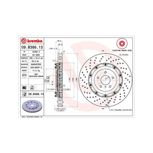 Brzdový kotúč MAGNETI MARELLI 360406129803