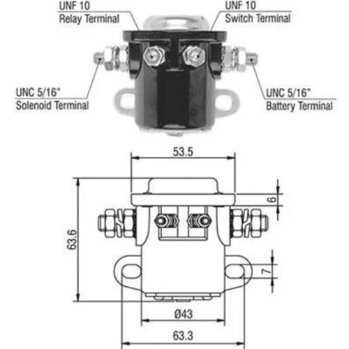 Elektromagnetický spínač pre štartér MAGNETI MARELLI 940113050017