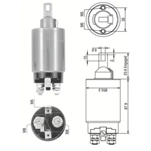 Elektromagnetický spínač pre štartér MAGNETI MARELLI 940113050333