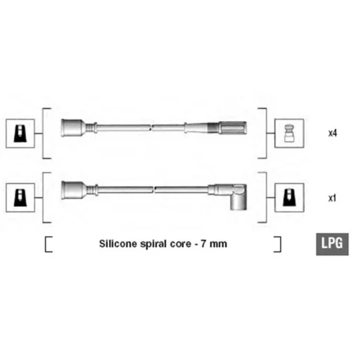 Sada zapaľovacích káblov 941105150639 (MAGNETI MARELLI)