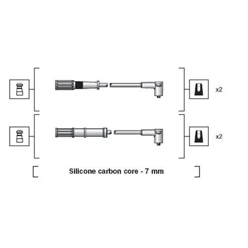 Sada zapaľovacích káblov MAGNETI MARELLI 941318111161 - obr. 1