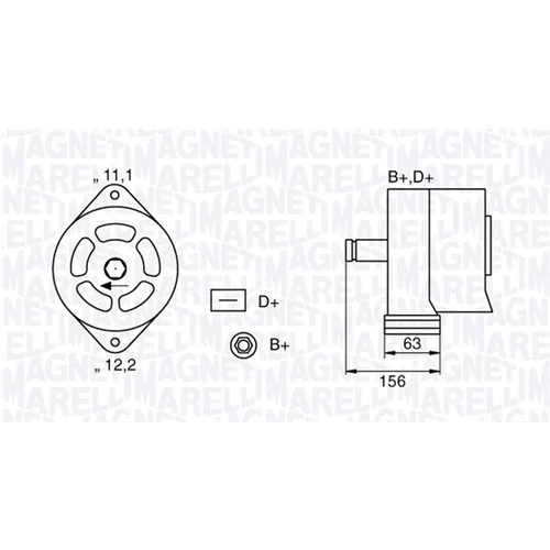 Alternátor MAGNETI MARELLI 063320025010