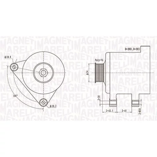 Alternátor MAGNETI MARELLI 063731509010