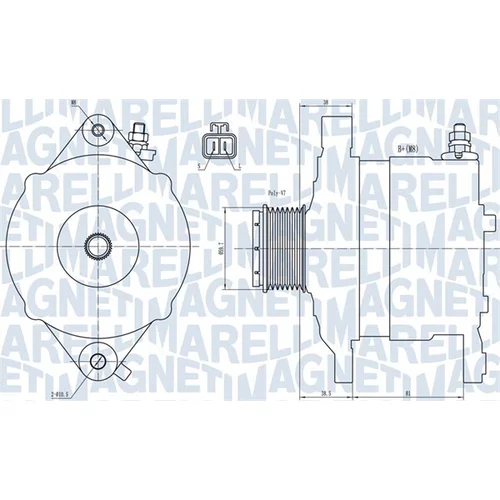 Alternátor MAGNETI MARELLI 063731602010