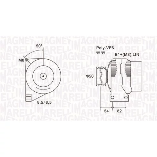 Alternátor MAGNETI MARELLI 063732028010