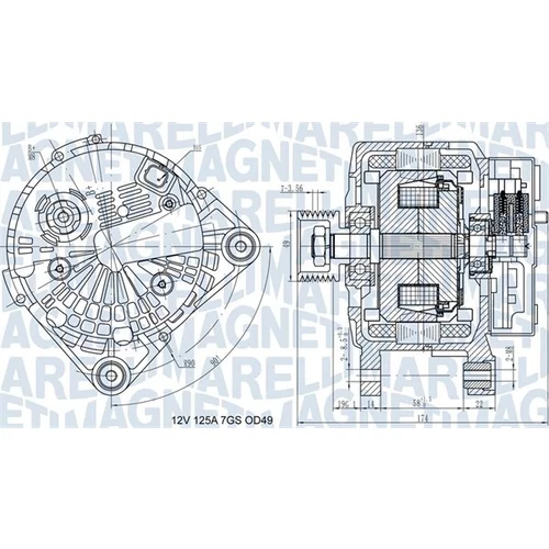 Alternátor MAGNETI MARELLI 063732058010