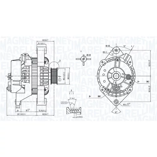 Alternátor MAGNETI MARELLI 063734274010