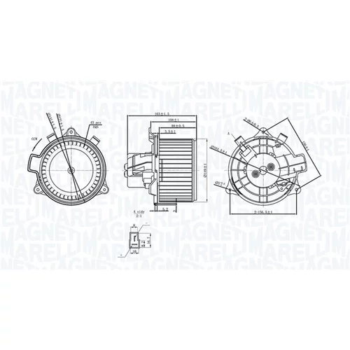 Vnútorný ventilátor MAGNETI MARELLI 069412375010