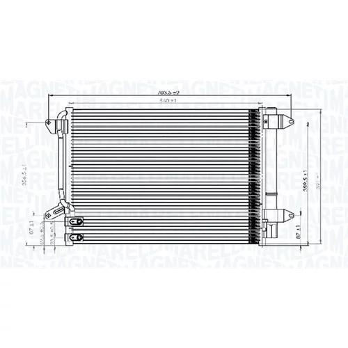 Kondenzátor klimatizácie MAGNETI MARELLI 350203845000