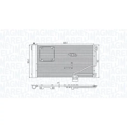 Kondenzátor klimatizácie MAGNETI MARELLI 350203946000 - obr. 1