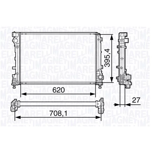 Chladič motora MAGNETI MARELLI 350213131700 - obr. 1