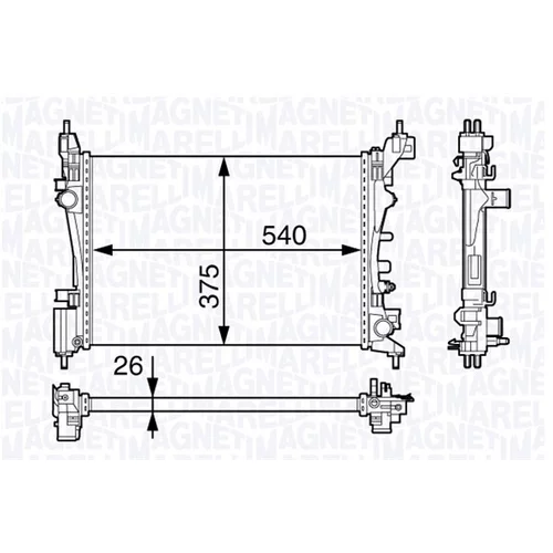 Chladič motora MAGNETI MARELLI 350213143100
