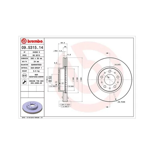 Brzdový kotúč MAGNETI MARELLI 360406051200