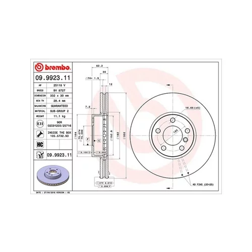 Brzdový kotúč MAGNETI MARELLI 360406100301