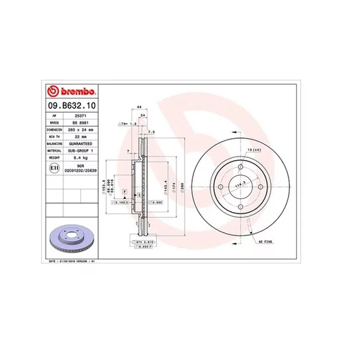 Brzdový kotúč MAGNETI MARELLI 360406119300