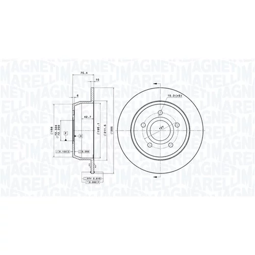 Brzdový kotúč MAGNETI MARELLI 360406119901