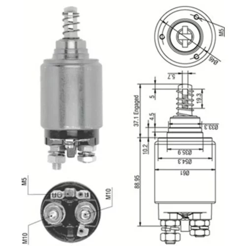 Elektromagnetický spínač pre štartér MAGNETI MARELLI 940113050252