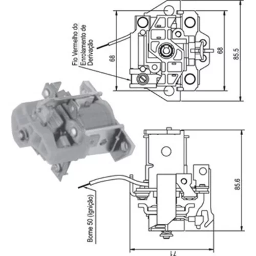 Elektromagnetický spínač pre štartér MAGNETI MARELLI 940113050336